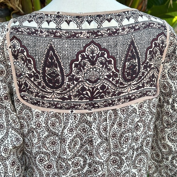 Veronica Beard Makai Print Boho Smocked Mini Dress Size 6 - Picture 13 of 15